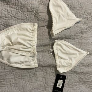 White PVC clear strap bikini